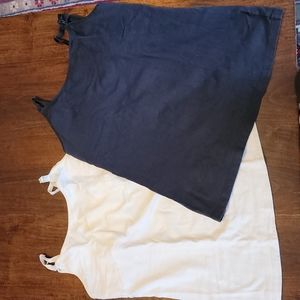 GAP nursing built in bra tank tops,  white and navy blue,  medium